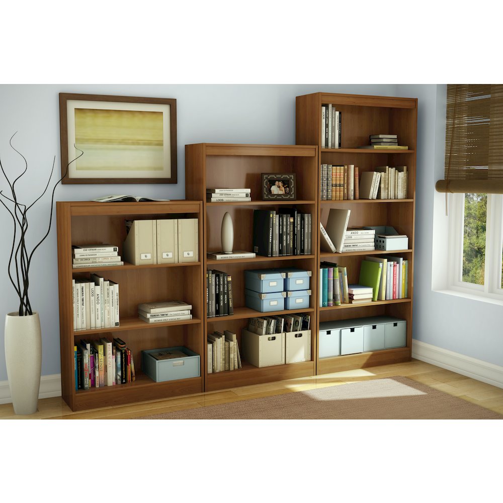 South Shore Axess 4-Shelf Bookcase, Morgan Cherry - South Shore Furniture