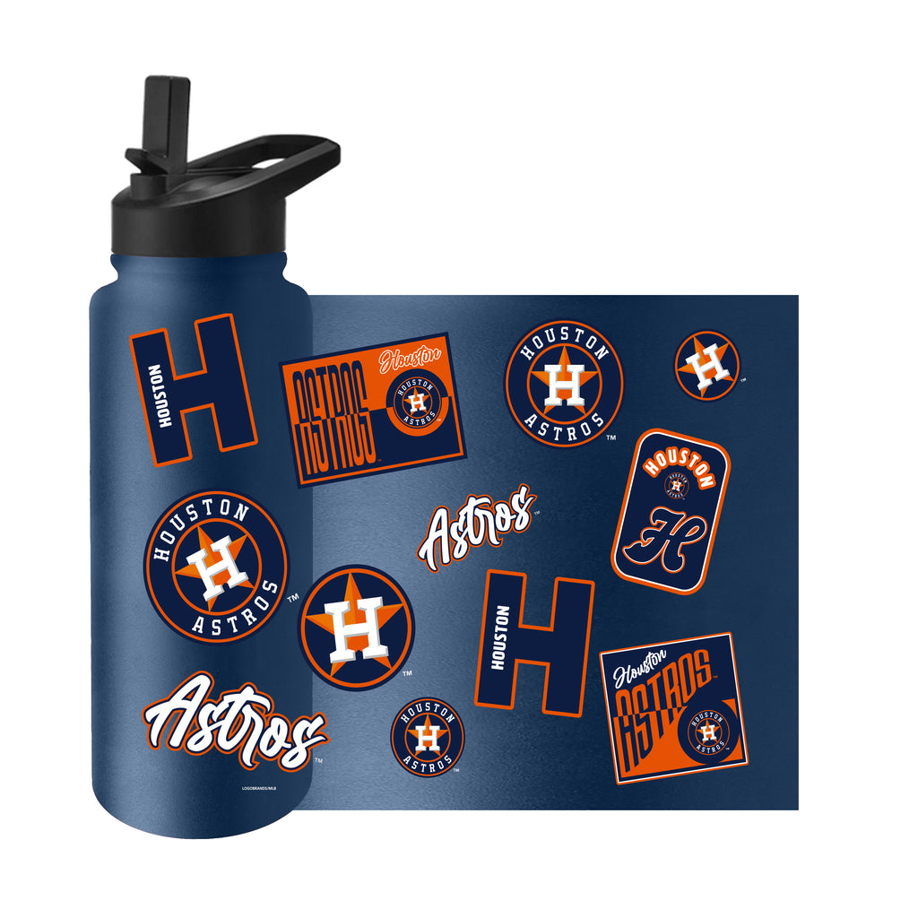 Houston Astros Quencher Bottle 34oz Stainless Steel Dreamweave - Logo Brands