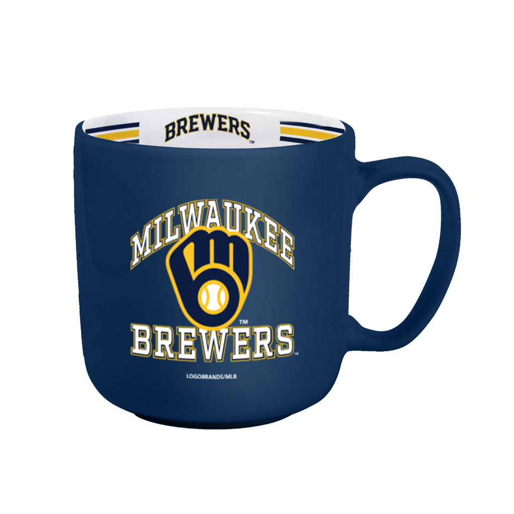 Milwaukee Brewers Coffee Mug 15oz Stripe Design - Logo Brands