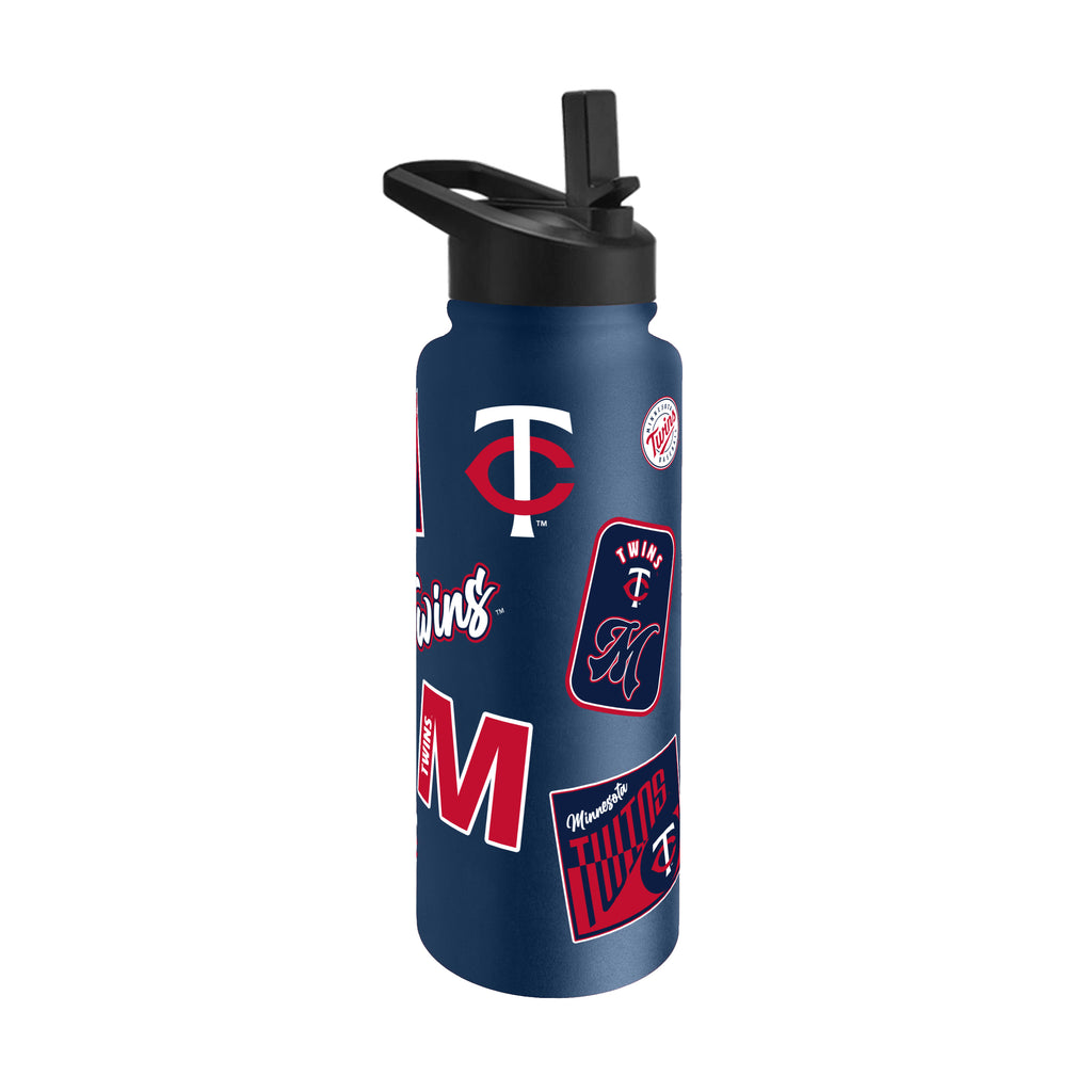 Minnesota Twins Quencher Bottle 34oz Stainless Steel Dreamweave - Logo Brands