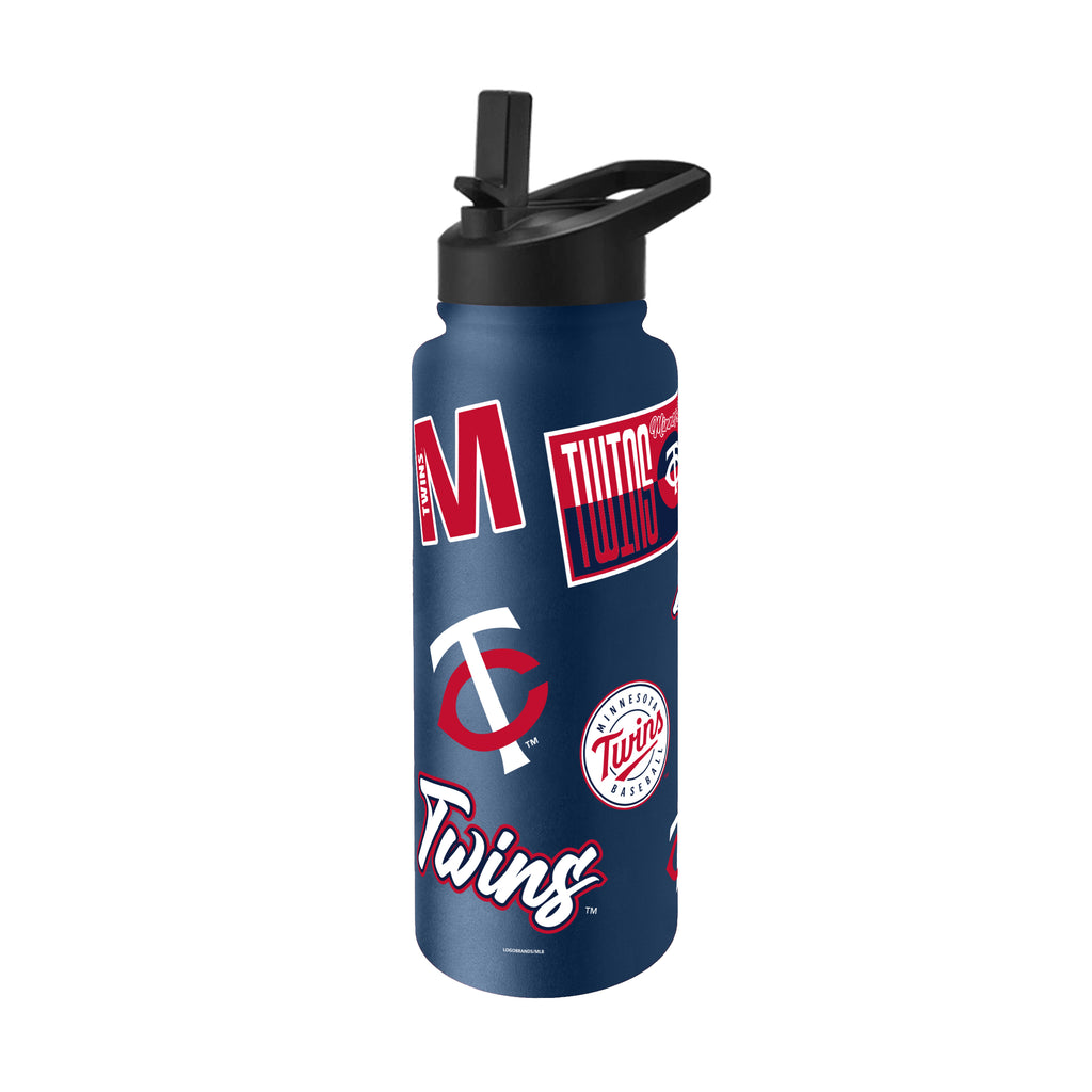Minnesota Twins Quencher Bottle 34oz Stainless Steel Dreamweave - Logo Brands
