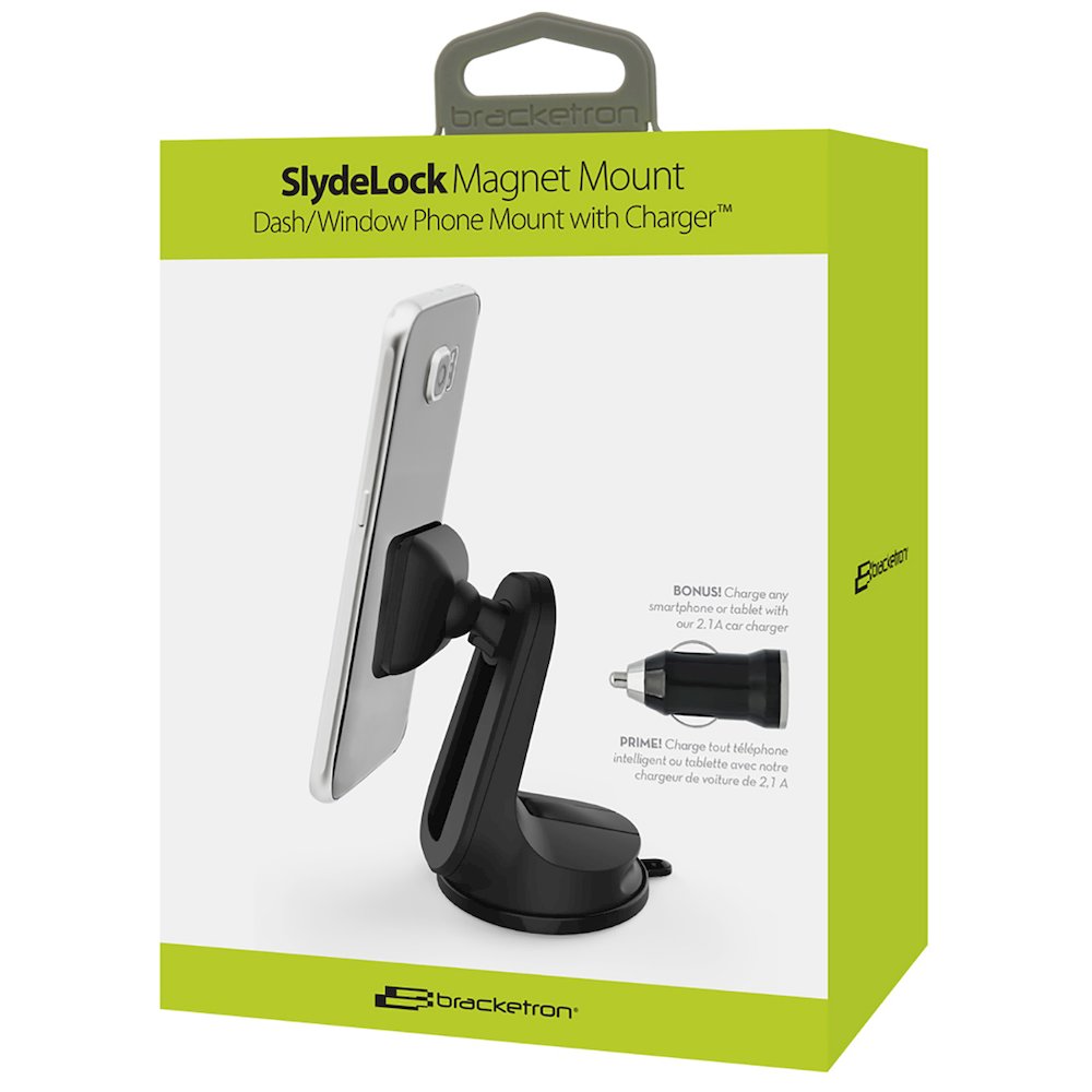 Magnet Mount Dash-Window with DC Charger - Bracketron