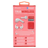 TW Earbuds w. Charging Case Coral Red - Sentry