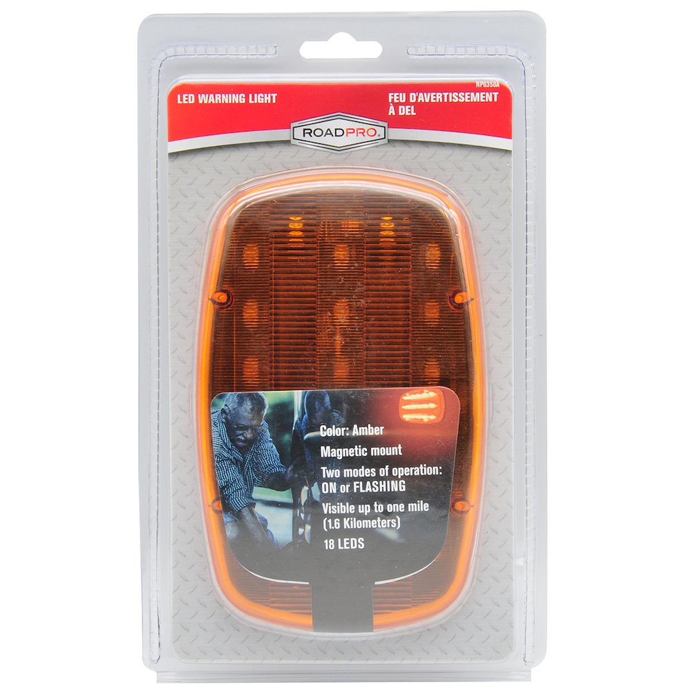 LED MAGNETIC WARNING LIGHT AMBER - RoadPro