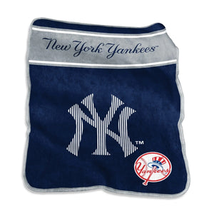 New York Yankees Blanket 60x80 Raschel Throw - Logo Brands