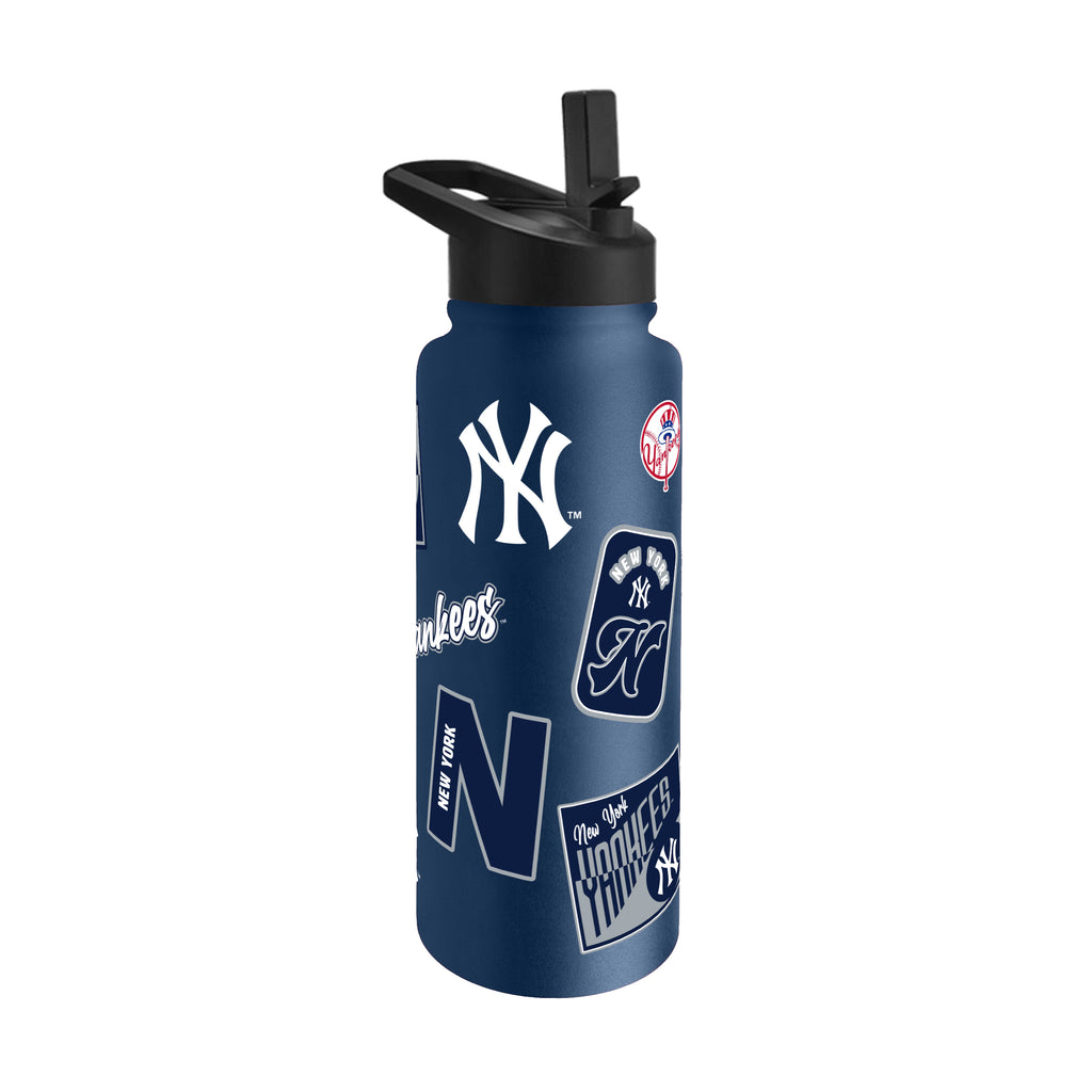 New York Yankees Quencher Bottle 34oz Stainless Steel Dreamweave - Logo Brands