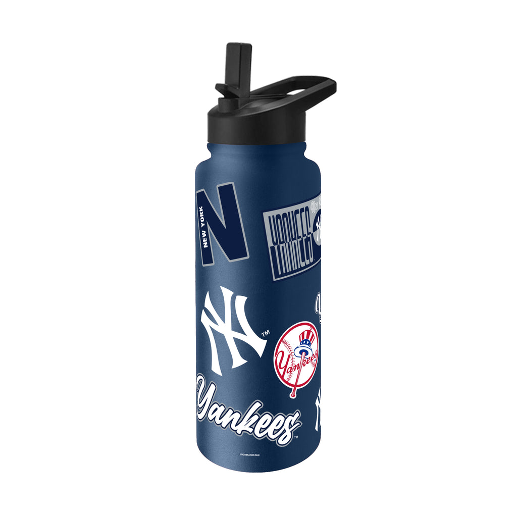 New York Yankees Quencher Bottle 34oz Stainless Steel Dreamweave - Logo Brands