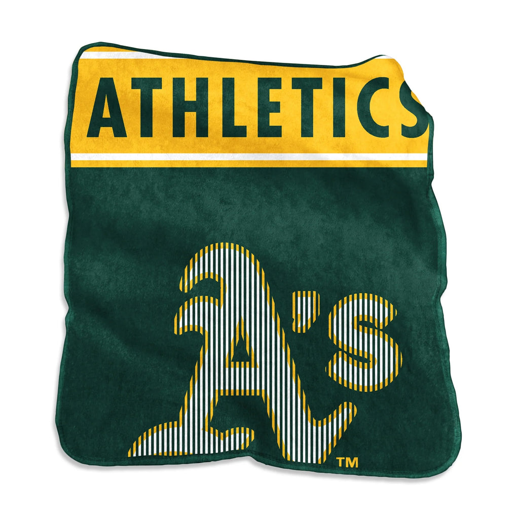Oakland Athletics Blanket 60x80 Raschel Throw - Logo Brands