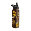 San Diego Padres Quencher Bottle 34oz Stainless Steel Dreamweave - Logo Brands