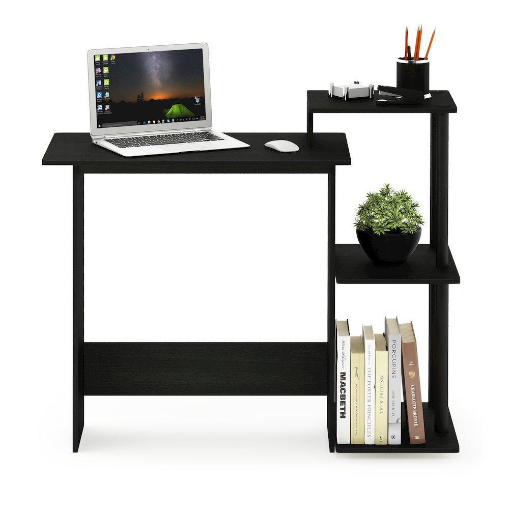 Efficient Home Laptop Notebook Computer Desk, Americano/Black - Furinno
