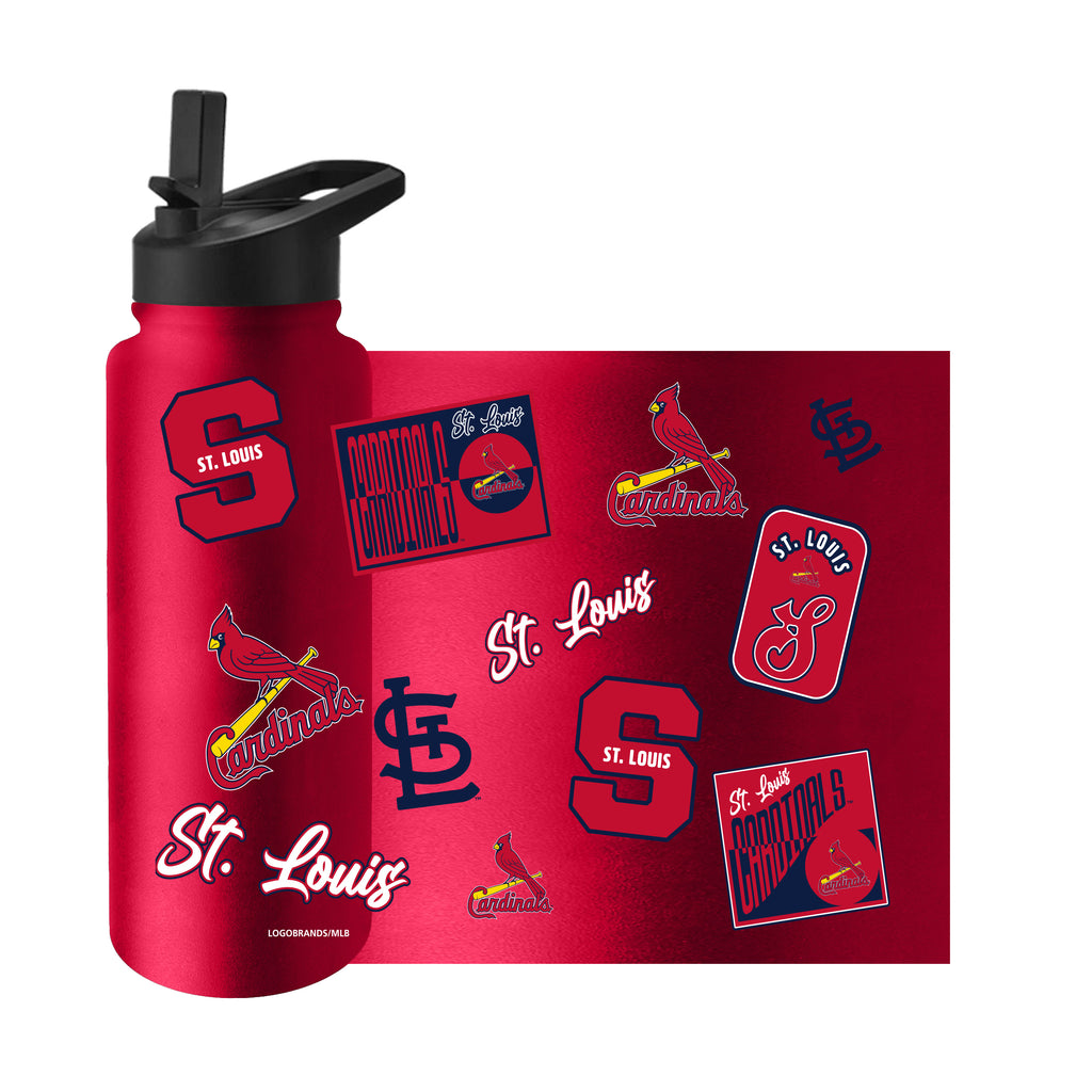 St. Louis Cardinals Quencher Bottle 34oz Stainless Steel Dreamweave - Logo Brands