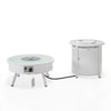 Walbrooke Patio Round Fire Pit and Tank Holder - LeisureMod