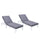 Chelsea Modern Outdoor White Chaise Lounge Chair With Cushions Set of 2 - LeisureMod