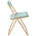 Lawrence Acrylic Folding Chair With Gold Metal Frame, Set of 2 - LeisureMod