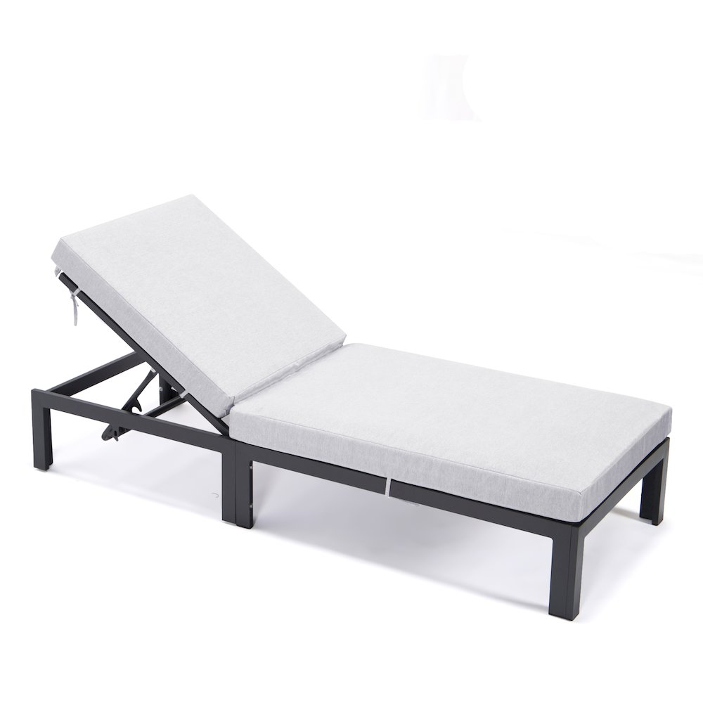 Chelsea Modern Outdoor Chaise Lounge Chair With Cushions - LeisureMod