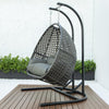 LeisureMod Wicker Hanging Double Egg Swing Chair  EKDCH-57DGR