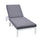 Chelsea Modern Outdoor White Chaise Lounge Chair With Cushions - LeisureMod