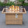 Mace Wicker Patio Modern Propane Fire Pit Table - LeisureMod