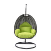 Charcoal Wicker Hanging Egg Swing Chair - LeisureMod