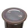 Walbrooke Brown Patio Round Tank Holder with Slats Design - LeisureMod