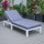 Chelsea Modern Outdoor White Chaise Lounge Chair With Cushions - LeisureMod