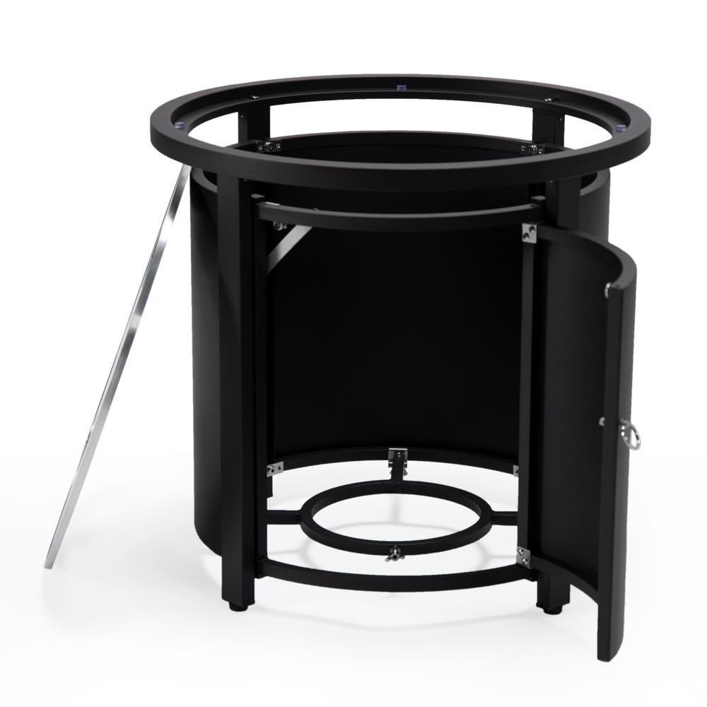 Walbrooke Black Patio Round Tank Holder - LeisureMod