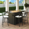 Chelsea Bar Height FIre pit aluminum table - LeisureMod