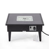 Walbrooke Outdoor Patio Aluminum Square Fire Pit Side Table with Lid - LeisureMod