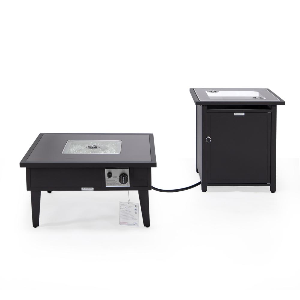 Walbrooke Patio Square Fire Pit and Tank Holder - LeisureMod