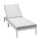 Chelsea Modern Outdoor White Chaise Lounge Chair With Cushions - LeisureMod