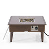 Walbrooke Outdoor Patio Aluminum Square Fire Pit Side Table with Lid - LeisureMod