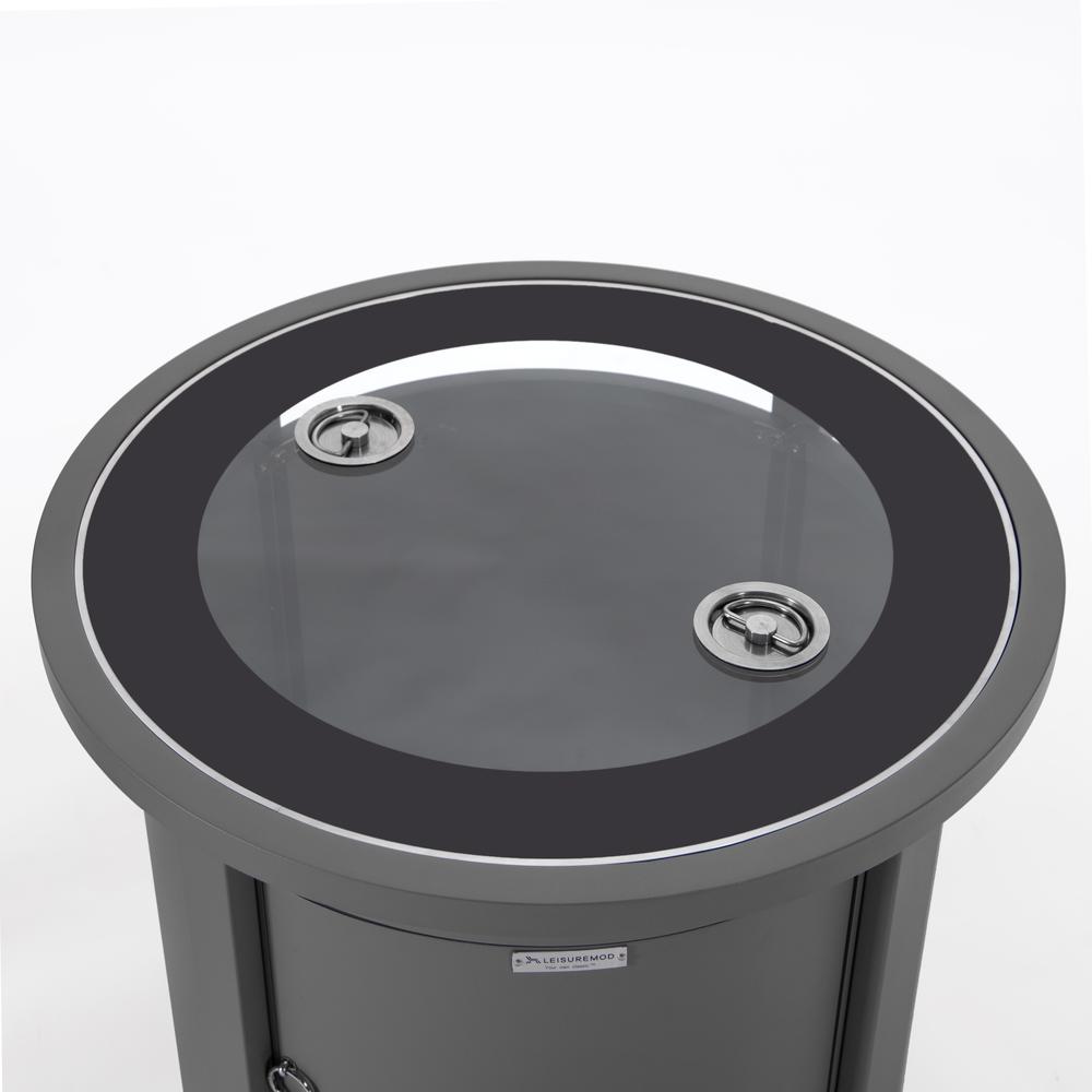 Walbrooke Grey Patio Round Tank Holder - LeisureMod