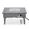 Walbrooke Outdoor Patio Aluminum Square Fire Pit Side Table with Lid - LeisureMod