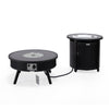 Walbrooke Patio Round Fire Pit and Tank Holder with Slats Design - LeisureMod