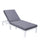 Chelsea Modern Outdoor White Chaise Lounge Chair With Cushions - LeisureMod