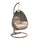 Beige Wicker Hanging Egg Swing Chair - LeisureMod