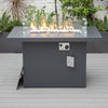 Chelsea Patio Modern Aluminum Propane Fire Pit Table - LeisureMod