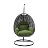 Charcoal Wicker Hanging Egg Swing Chair - LeisureMod