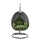 Charcoal Wicker Hanging Egg Swing Chair - LeisureMod