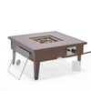 Walbrooke Outdoor Patio Aluminum Square Fire Pit Side Table with Lid - LeisureMod