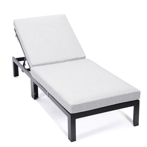 Chelsea Modern Outdoor Chaise Lounge Chair With Cushions - LeisureMod