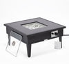 Walbrooke Outdoor Patio Aluminum Square Fire Pit Side Table with Lid - LeisureMod