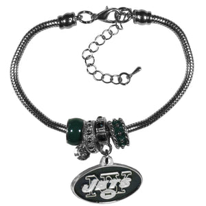 New York Jets Bracelet Euro Bead Style - Siskiyou