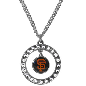 San Francisco Giants Necklace Chain Rhinestone Hoop CO - Siskiyou