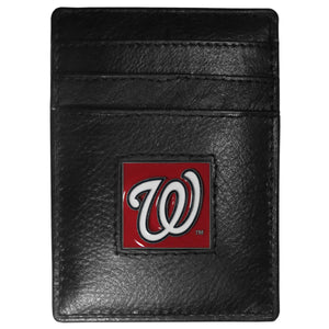 Washington Nationals Wallet Leather Money Clip Card Holder CO - Siskiyou