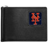 New York Mets Wallet Leather Billfold Clip Wallet - Siskiyou