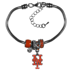 New York Mets Bracelet Euro Bead Style CO - Siskiyou