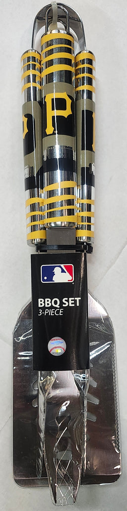 Pittsburgh Pirates Utensil Set Grilling BBQ Stainless Steel 3 Piece CO - Siskiyou