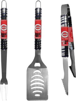 Cincinnati Reds Utensil Set Grilling BBQ Stainless Steel 3 Piece CO - Siskiyou
