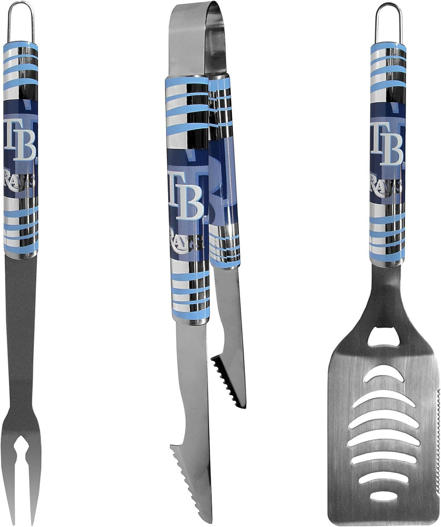 Tampa Bay Rays Utensil Set Grilling BBQ Stainless Steel 3 Piece CO - Siskiyou